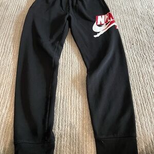 Jordan Kids Black Sweatpants with Red and White Logo
